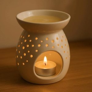 7 Elegant Ceramic Candle Holder Warmer Tabletop Night Light Scented Wax Melt Burner Home Decor Aroma Lamp